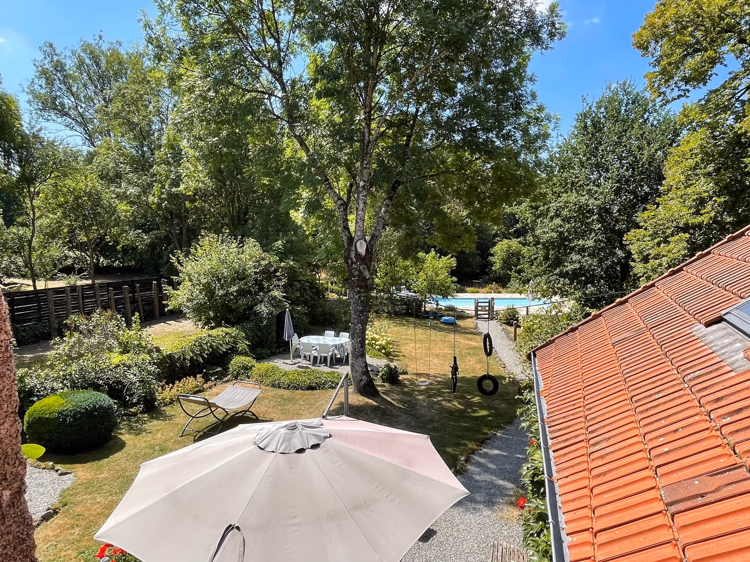 Uitzicht op de tuin